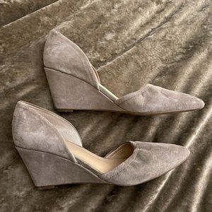 Franco Sarto Suede Wedge Pump Heels